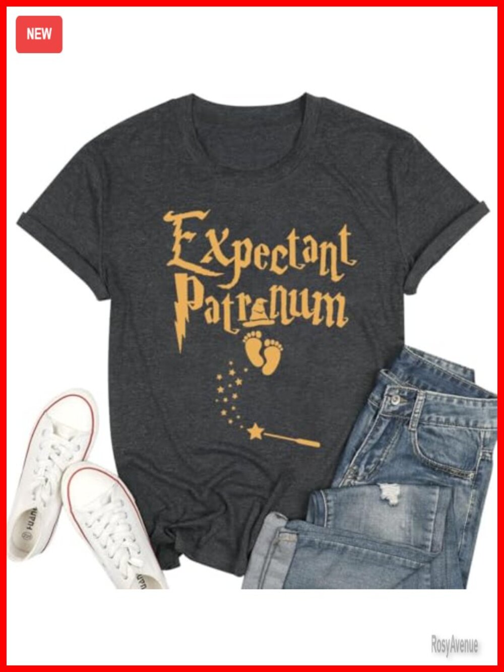 Women's Maternity Pregnancy Announcement T-Shirt Cotton Blend Short Sleeve